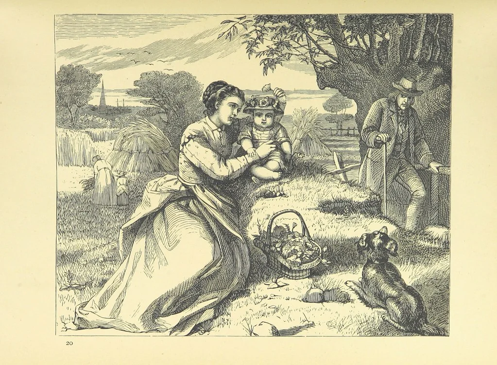 An illustration from Pictures from English Literature ... With twenty illustrations, by J. C. Horsley, E. M. Ward, W. F. Yeames, etc, 1880, leaf 211
