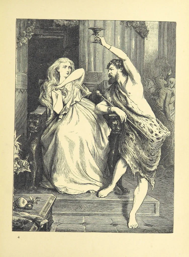 An illustration from Pictures from English Literature ... With twenty illustrations, by J. C. Horsley, E. M. Ward, W. F. Yeames, etc, 1880, leaf 57