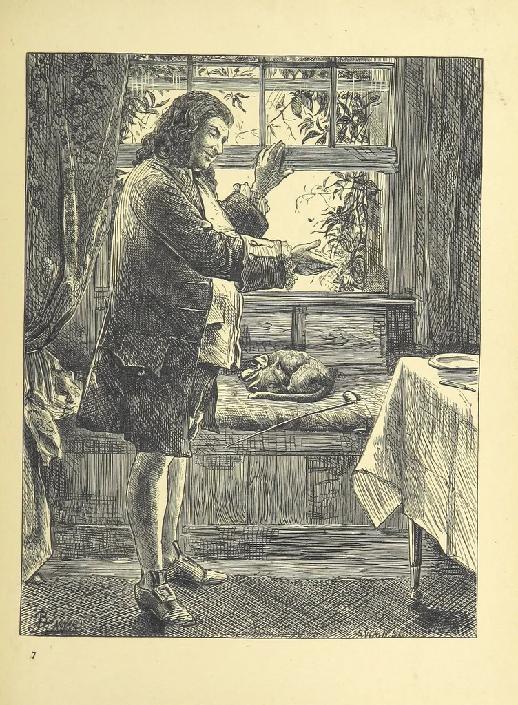 An illustration from Pictures from English Literature ... With twenty illustrations, by J. C. Horsley, E. M. Ward, W. F. Yeames, etc, 1880, leaf 85