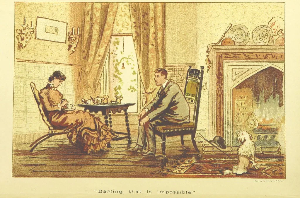 An illustration from Fair Diana. By “Wanderer” ... With illustrations by G. Bowers. [A novel, 1884, leaf 184