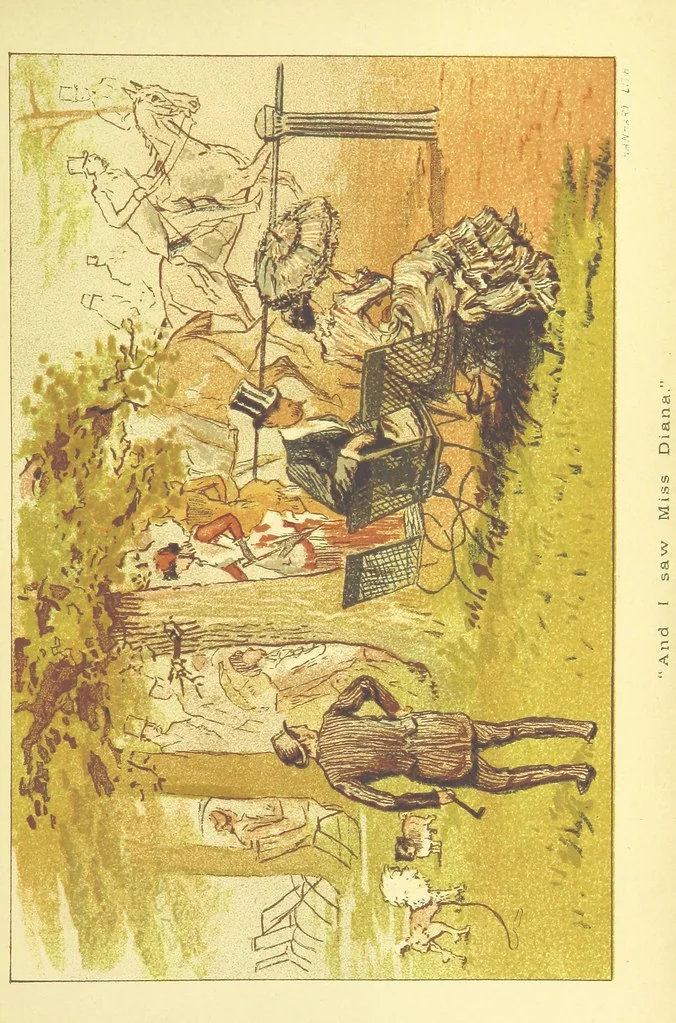 An illustration from Fair Diana. By “Wanderer” ... With illustrations by G. Bowers. [A novel, 1884, leaf 219