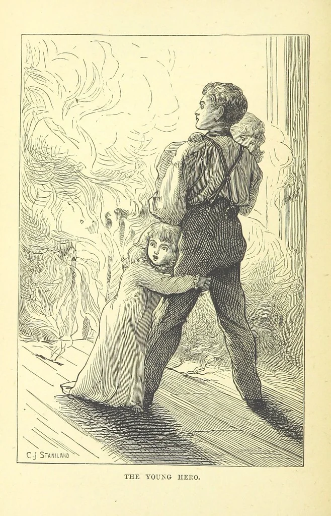 An illustration from Arthur's Victory, 1873, leaf 138