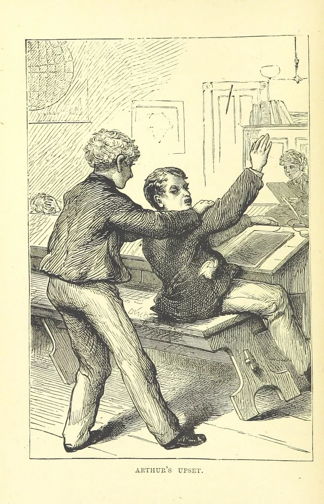 An illustration from Arthur's Victory, 1873, leaf 22
