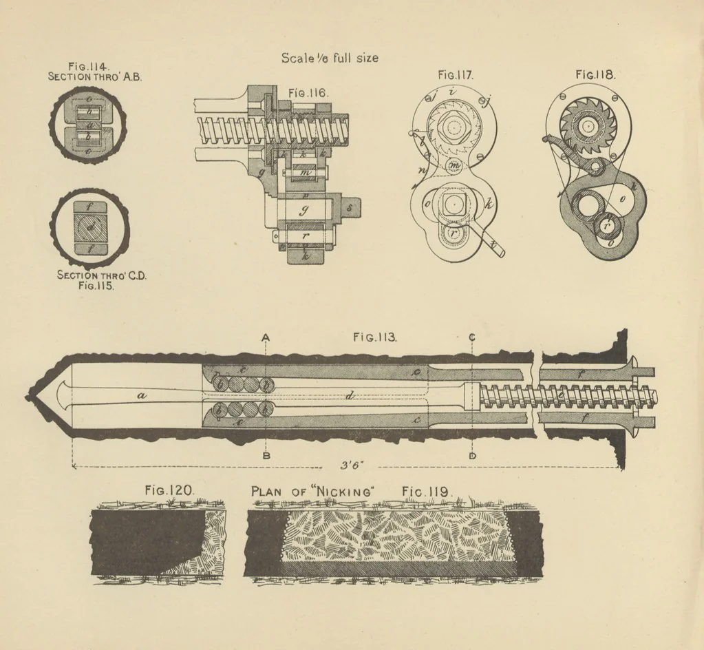 An illustration from A Comprehensive Reference Book on Practical Coal Mining ... Fourth edition, 1891, leaf 338