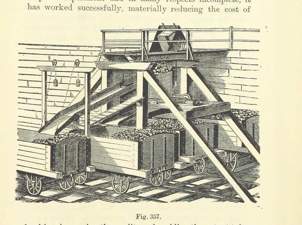 An illustration from A Comprehensive Reference Book on Practical Coal Mining ... Fourth edition, 1891, leaf 591