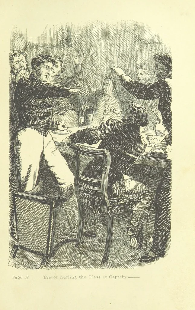 An illustration from Passages from the Diary of a Late Physician ... First series, 1864, leaf 87