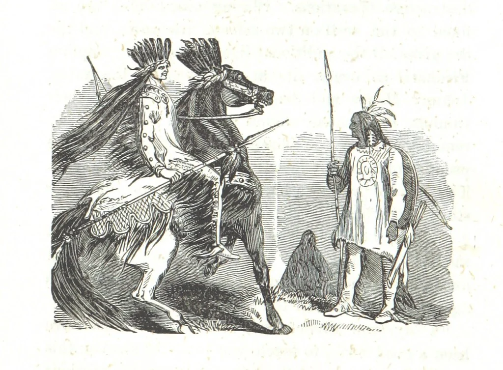 An illustration from Nights in a block house: or, sketches of border life, etc, 1852, leaf 142
