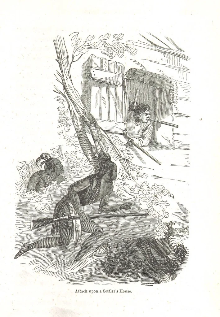 An illustration from Nights in a block house: or, sketches of border life, etc, 1852, leaf 159