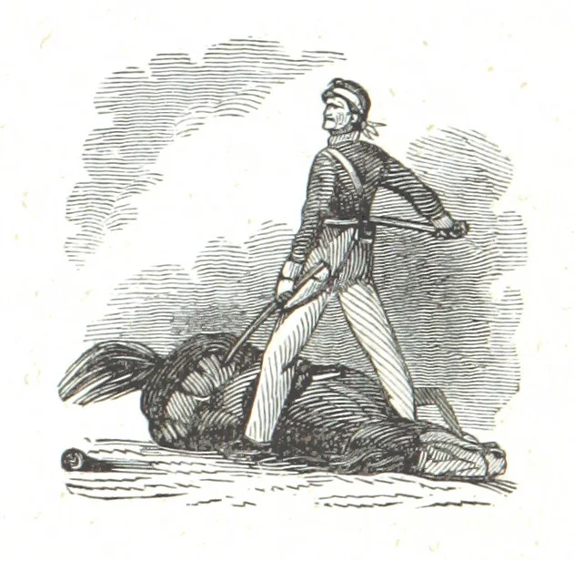 An illustration from Nights in a block house: or, sketches of border life, etc, 1852, leaf 16