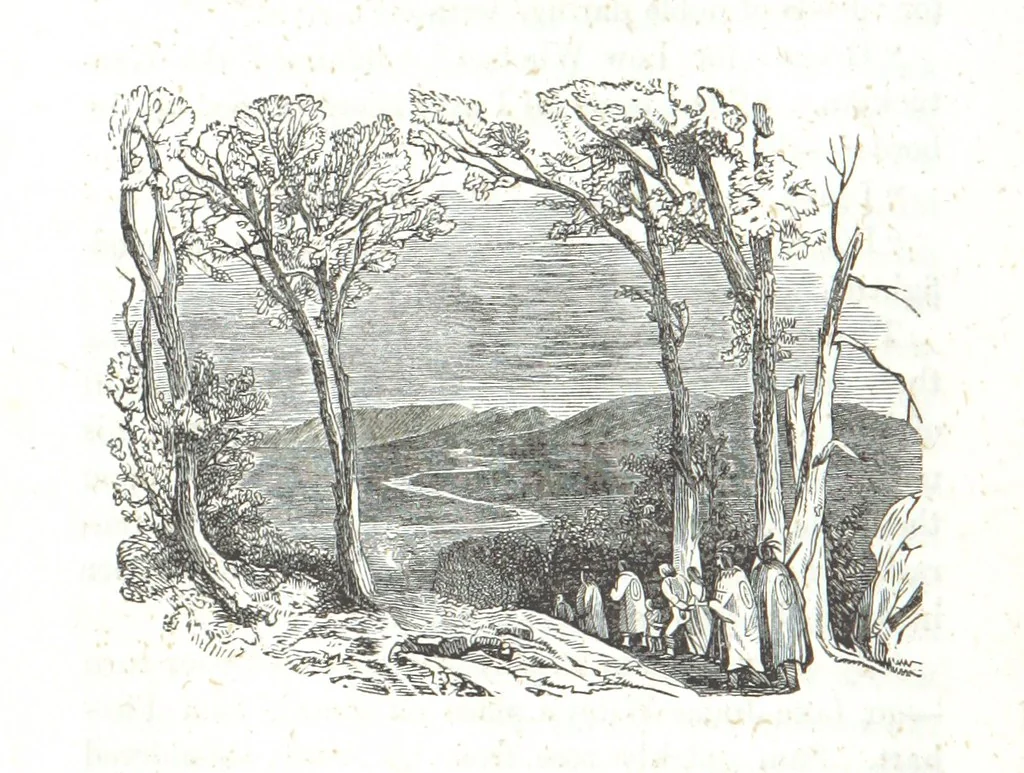 An illustration from Nights in a block house: or, sketches of border life, etc, 1852, leaf 174