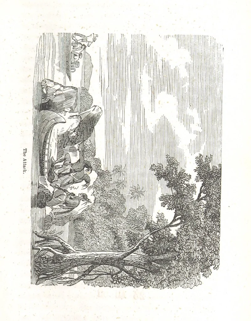 An illustration from Nights in a block house: or, sketches of border life, etc, 1852, leaf 193