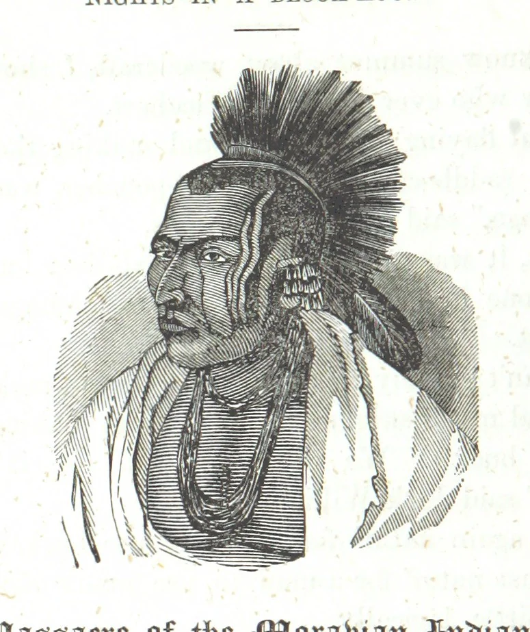 An illustration from Nights in a block house: or, sketches of border life, etc, 1852, leaf 282