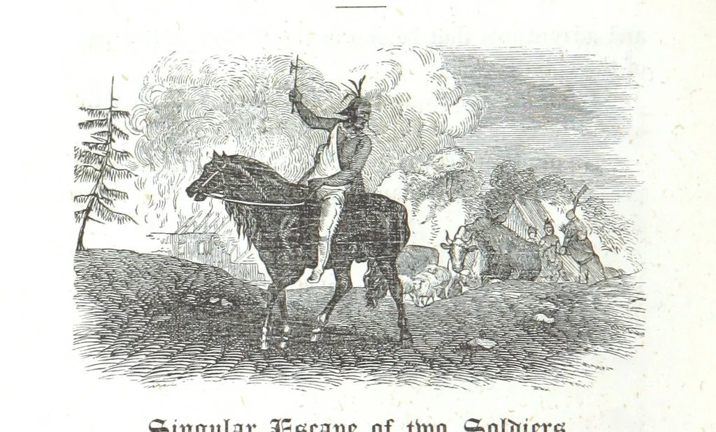 An illustration from Nights in a block house: or, sketches of border life, etc, 1852, leaf 300