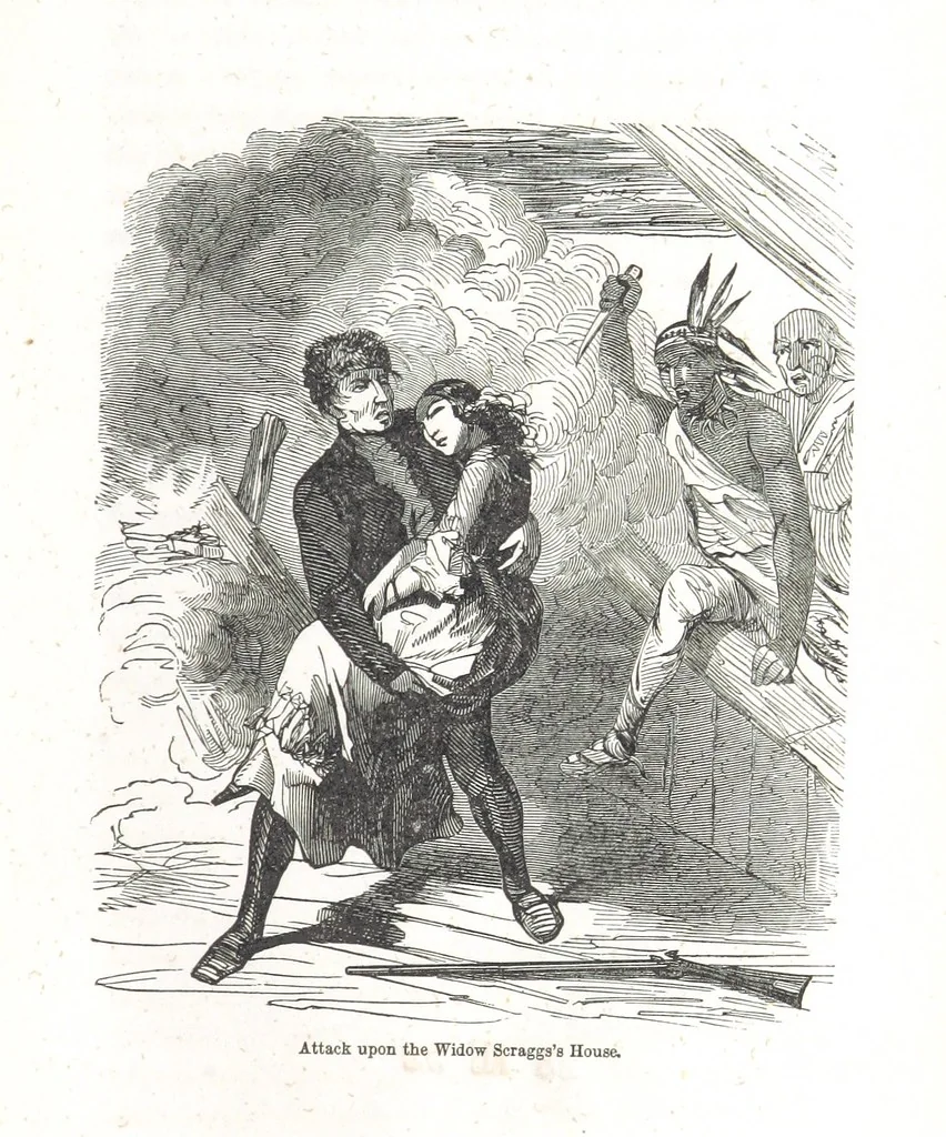 An illustration from Nights in a block house: or, sketches of border life, etc, 1852, leaf 317