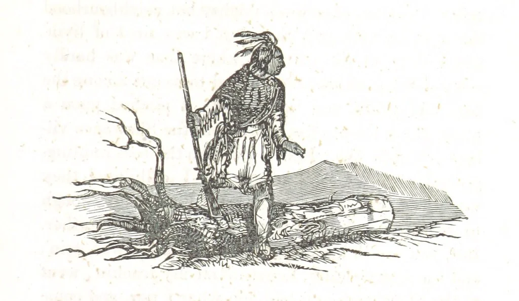 An illustration from Nights in a block house: or, sketches of border life, etc, 1852, leaf 37