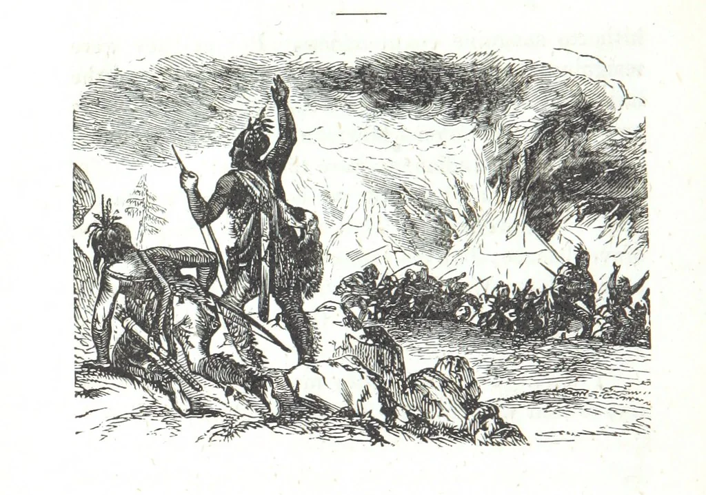An illustration from Nights in a block house: or, sketches of border life, etc, 1852, leaf 392