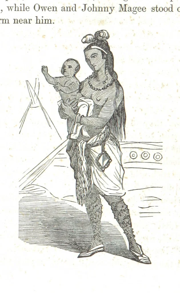 An illustration from Nights in a block house: or, sketches of border life, etc, 1852, leaf 44