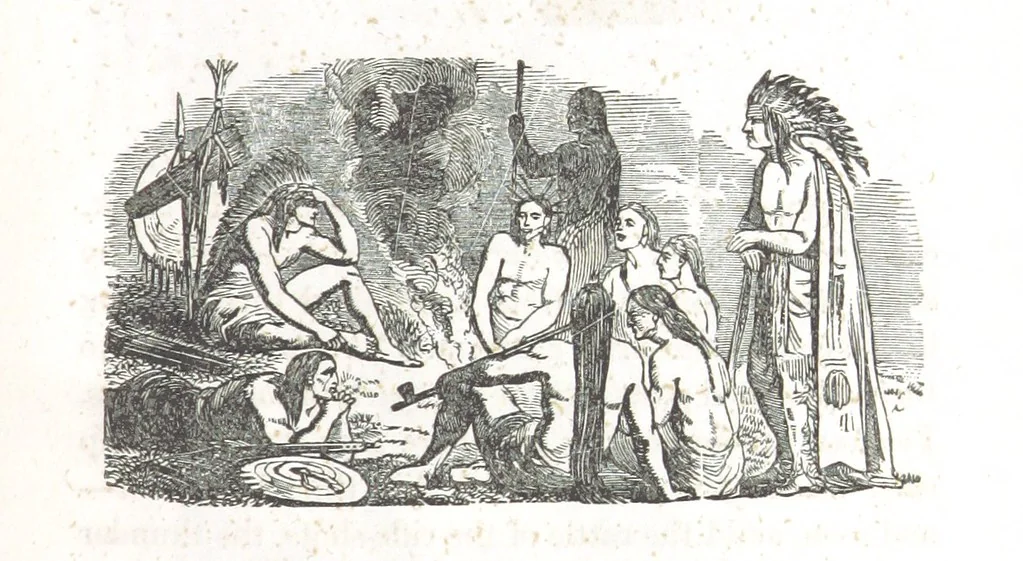 An illustration from Nights in a block house: or, sketches of border life, etc, 1852, leaf 47