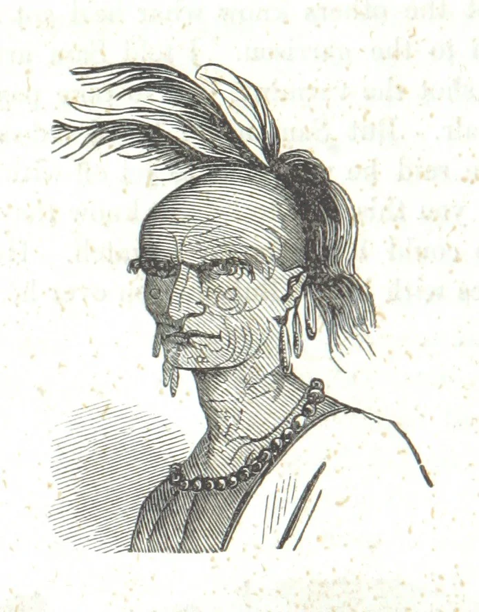 An illustration from Nights in a block house: or, sketches of border life, etc, 1852, leaf 48