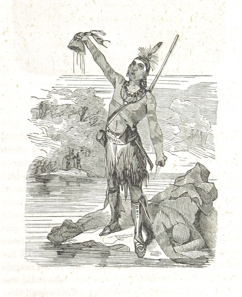 An illustration from Nights in a block house: or, sketches of border life, etc, 1852, leaf 77