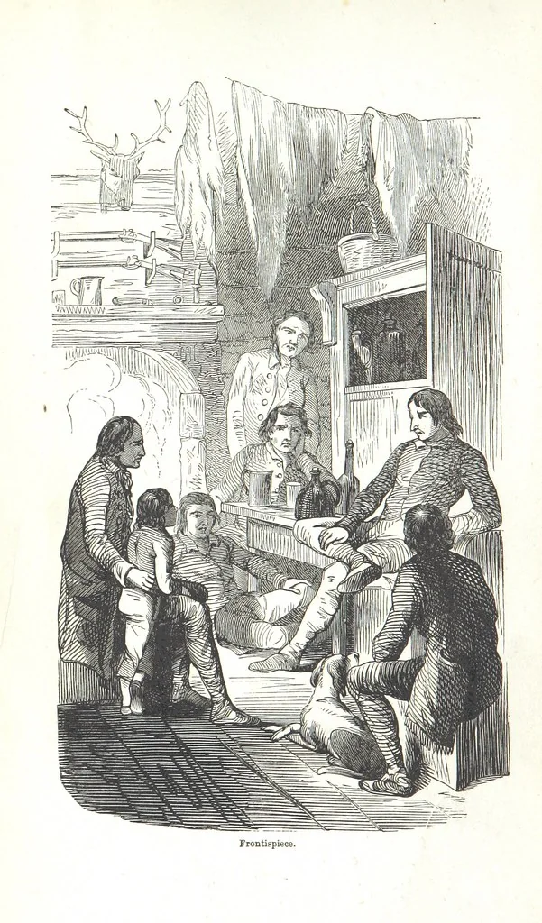 An illustration from Nights in a block house: or, sketches of border life, etc, 1852, leaf 8