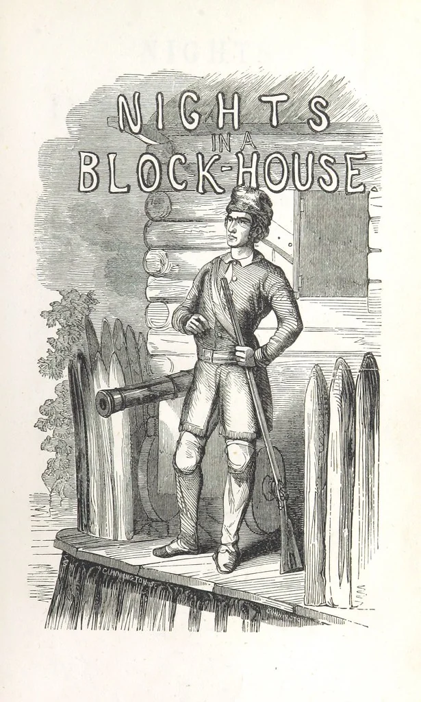An illustration from Nights in a block house: or, sketches of border life, etc, 1852, leaf 9