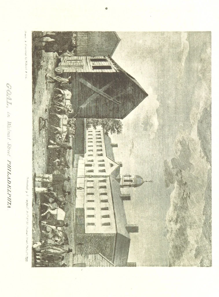 An illustration from Annals of Philadelphia, being a collection of memoirs, anecdotes, and incidents of the city and its inhabitants, from the days of the Pilgrim founders ... To which is added an appendix, containing olden time researches and reminiscences of New York City, 1844, leaf 201