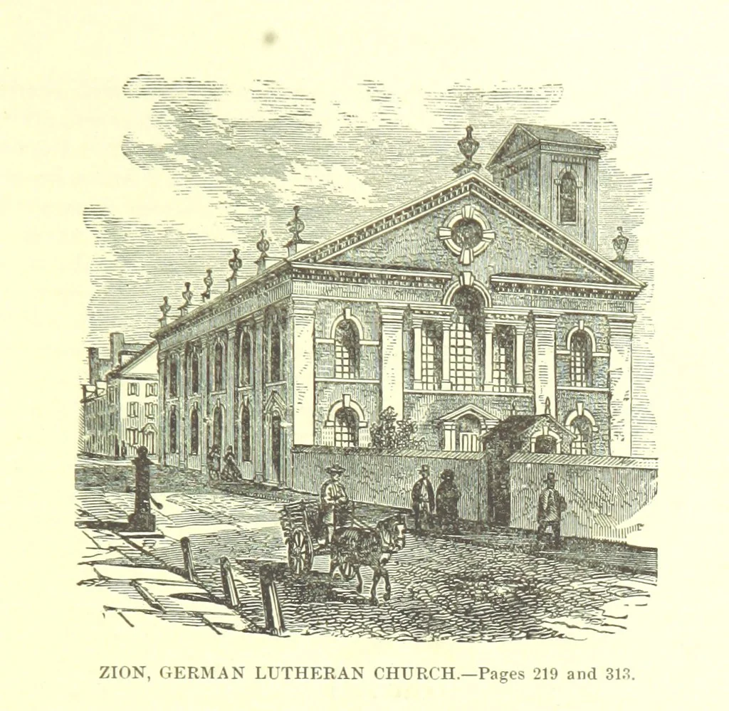 An illustration from Annals of Philadelphia, being a collection of memoirs, anecdotes, and incidents of the city and its inhabitants, from the days of the Pilgrim founders ... To which is added an appendix, containing olden time researches and reminiscences of New York City, 1844, leaf 371