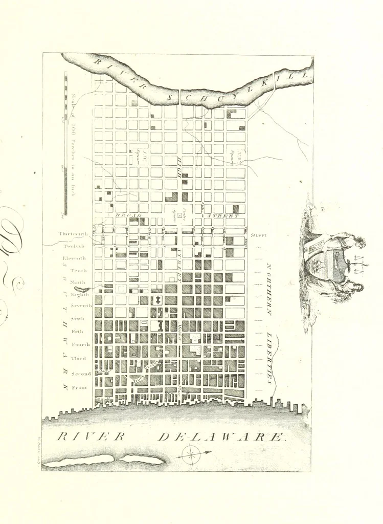 An illustration from Annals of Philadelphia, being a collection of memoirs, anecdotes, and incidents of the city and its inhabitants, from the days of the Pilgrim founders ... To which is added an appendix, containing olden time researches and reminiscences of New York City, 1844, leaf 53