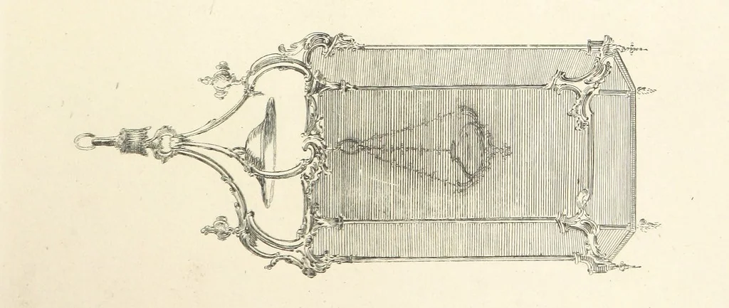 An illustration from Old English and French ornaments; comprising 244 Designs ... by Chippendale, I. Jones, Johnson, Lock, and Pether ... Collected and republished by J. W, 1858, leaf 111