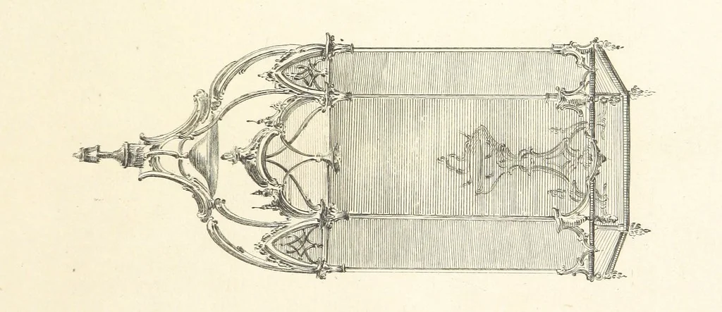 An illustration from Old English and French ornaments; comprising 244 Designs ... by Chippendale, I. Jones, Johnson, Lock, and Pether ... Collected and republished by J. W, 1858, leaf 111