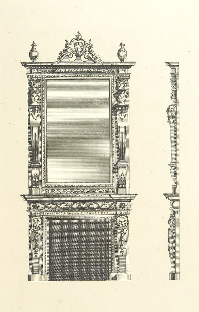 An illustration from Old English and French ornaments; comprising 244 Designs ... by Chippendale, I. Jones, Johnson, Lock, and Pether ... Collected and republished by J. W, 1858, leaf 125