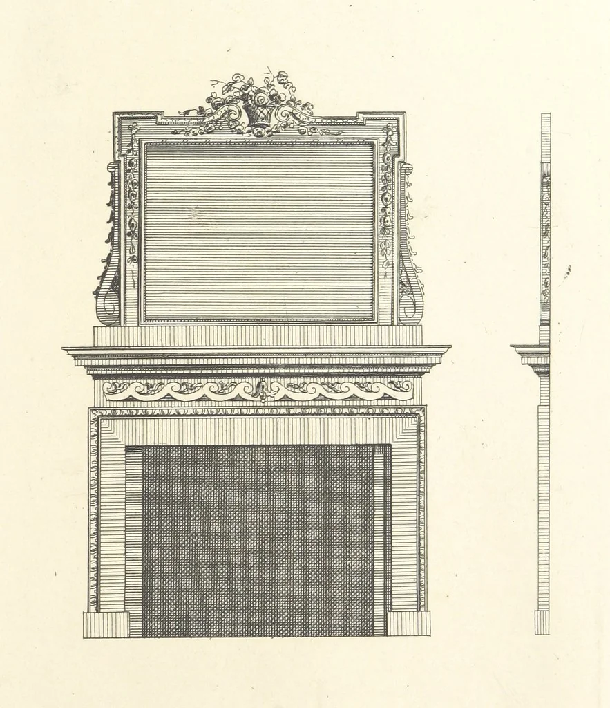 An illustration from Old English and French ornaments; comprising 244 Designs ... by Chippendale, I. Jones, Johnson, Lock, and Pether ... Collected and republished by J. W, 1858, leaf 127