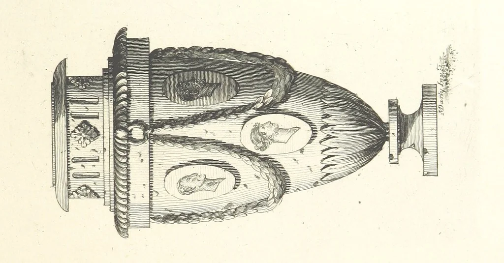 An illustration from Old English and French ornaments; comprising 244 Designs ... by Chippendale, I. Jones, Johnson, Lock, and Pether ... Collected and republished by J. W, 1858, leaf 135