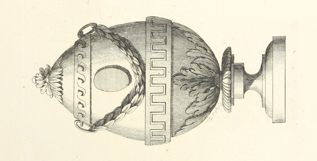 An illustration from Old English and French ornaments; comprising 244 Designs ... by Chippendale, I. Jones, Johnson, Lock, and Pether ... Collected and republished by J. W, 1858, leaf 141