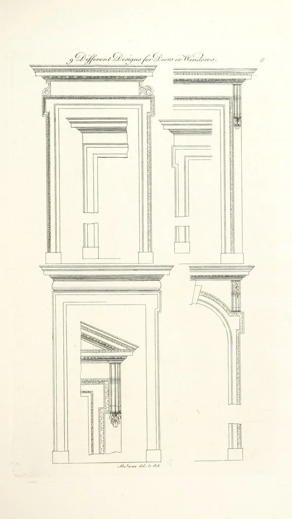 An illustration from Old English and French ornaments; comprising 244 Designs ... by Chippendale, I. Jones, Johnson, Lock, and Pether ... Collected and republished by J. W, 1858, leaf 185