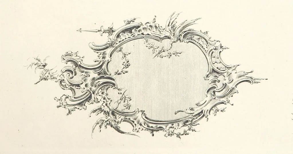 An illustration from Old English and French ornaments; comprising 244 Designs ... by Chippendale, I. Jones, Johnson, Lock, and Pether ... Collected and republished by J. W, 1858, leaf 207