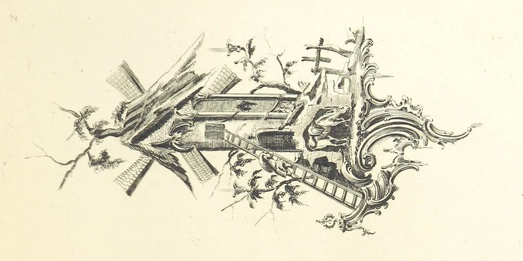 An illustration from Old English and French ornaments; comprising 244 Designs ... by Chippendale, I. Jones, Johnson, Lock, and Pether ... Collected and republished by J. W, 1858, leaf 67