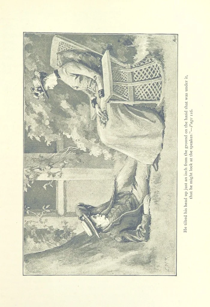 An illustration from For Auld Lang Syne; a nineteenth century story ... Illustrated by E. M. Taylor, 1889, leaf 123