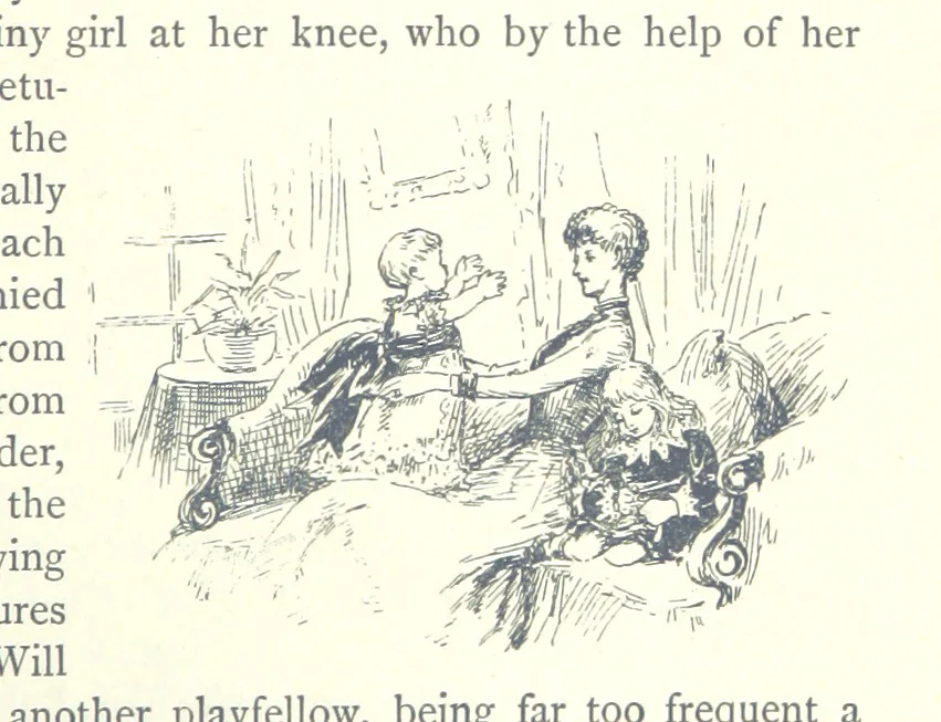 An illustration from For Auld Lang Syne; a nineteenth century story ... Illustrated by E. M. Taylor, 1889, leaf 133