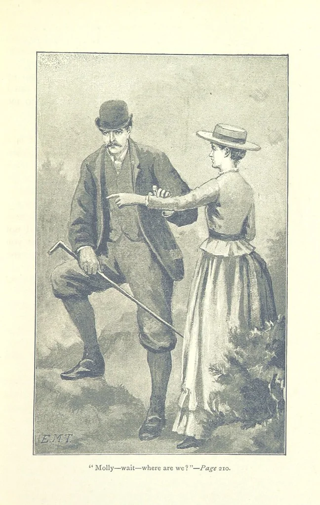 An illustration from For Auld Lang Syne; a nineteenth century story ... Illustrated by E. M. Taylor, 1889, leaf 217