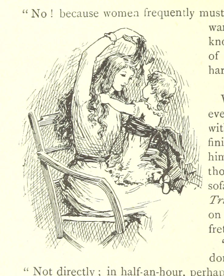 An illustration from For Auld Lang Syne; a nineteenth century story ... Illustrated by E. M. Taylor, 1889, leaf 276
