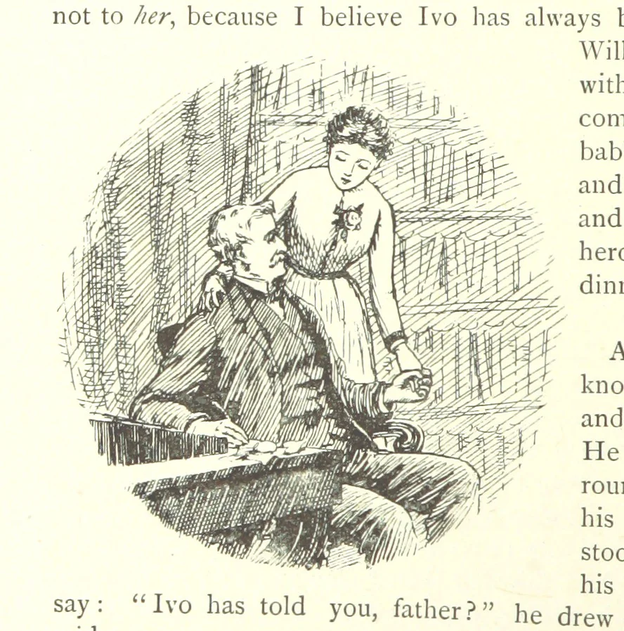 An illustration from For Auld Lang Syne; a nineteenth century story ... Illustrated by E. M. Taylor, 1889, leaf 290