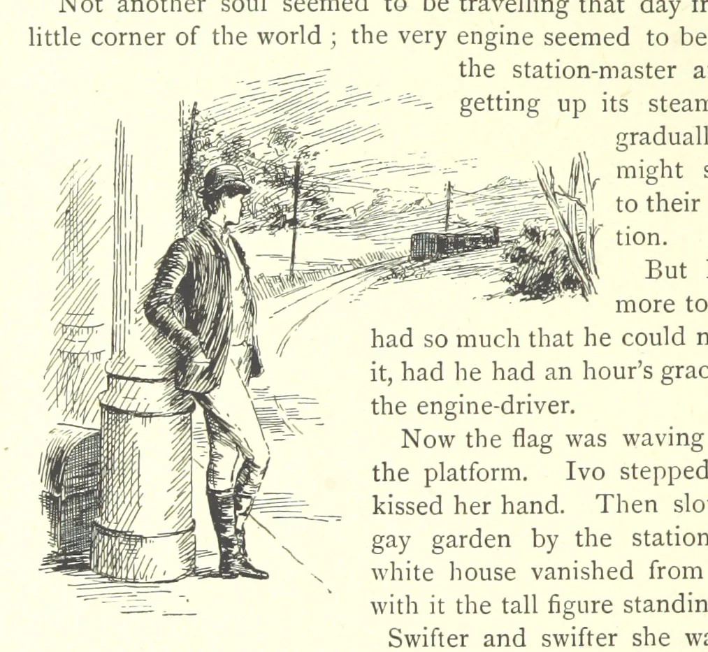 An illustration from For Auld Lang Syne; a nineteenth century story ... Illustrated by E. M. Taylor, 1889, leaf 322