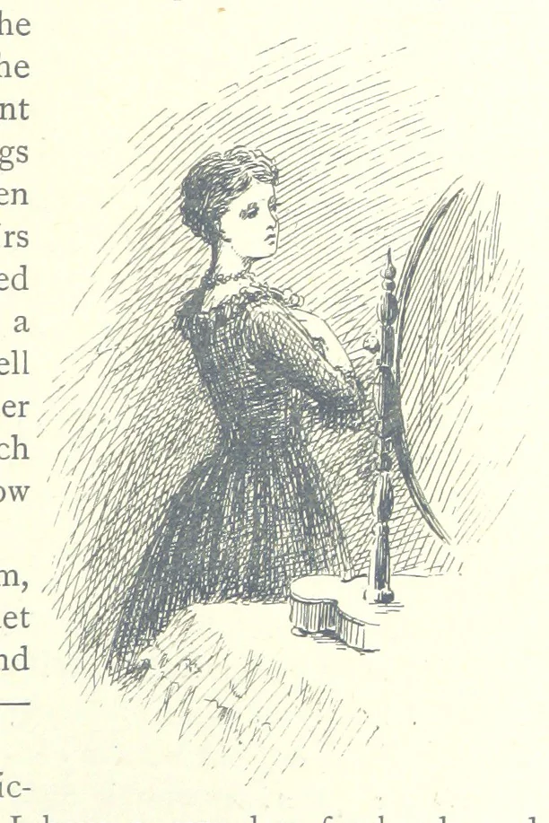 An illustration from For Auld Lang Syne; a nineteenth century story ... Illustrated by E. M. Taylor, 1889, leaf 85