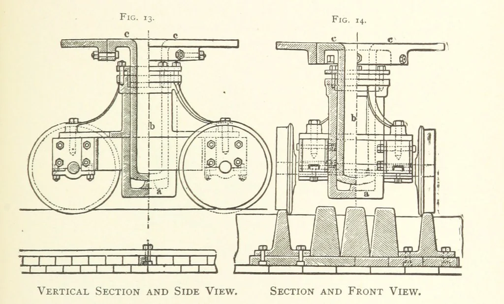 An illustration from Wedding's Basic Bessemer Process. Translated [from the supplement to the author's Darstellung des schmiedbaren Eisens” entitled, “Basische Bessemer oder Thomas Process”] ... by W. B. Phillips ... and E. Prochaska ... With a supplementary chapter on dephosphorization in the basic open-hearth furnace, by E. Prochaska, 1891, leaf 95