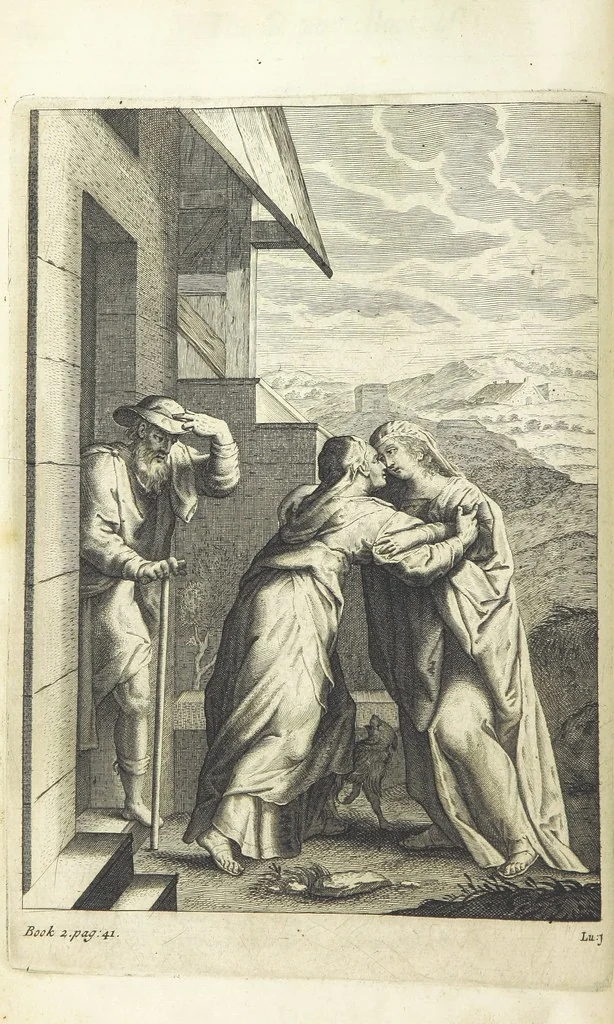 An illustration from The Life of Our Blessed Lord & Saviour Jesus Christ. An heroic poem ... Illustrated by necessary notes ... also a prefatory discourse concerning heroic poetry. With sixty copper-plates [by William Faithorne, 1693, leaf 104