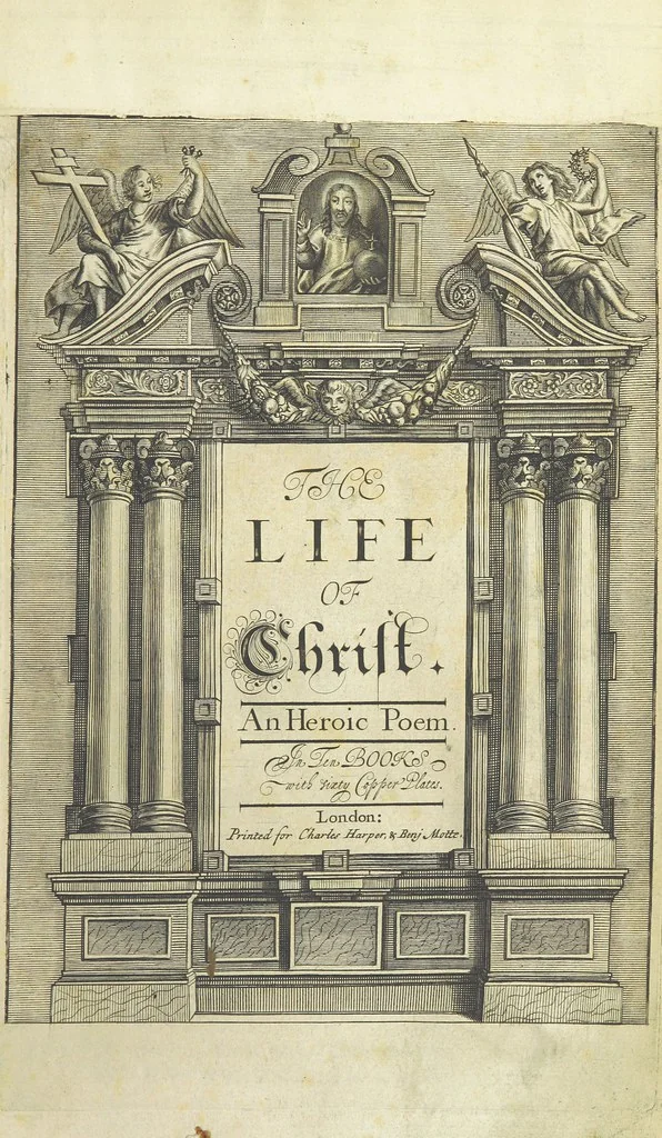 An illustration from The Life of Our Blessed Lord & Saviour Jesus Christ. An heroic poem ... Illustrated by necessary notes ... also a prefatory discourse concerning heroic poetry. With sixty copper-plates [by William Faithorne, 1693, leaf 11