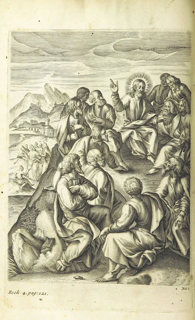 An illustration from The Life of Our Blessed Lord & Saviour Jesus Christ. An heroic poem ... Illustrated by necessary notes ... also a prefatory discourse concerning heroic poetry. With sixty copper-plates [by William Faithorne, 1693, leaf 222