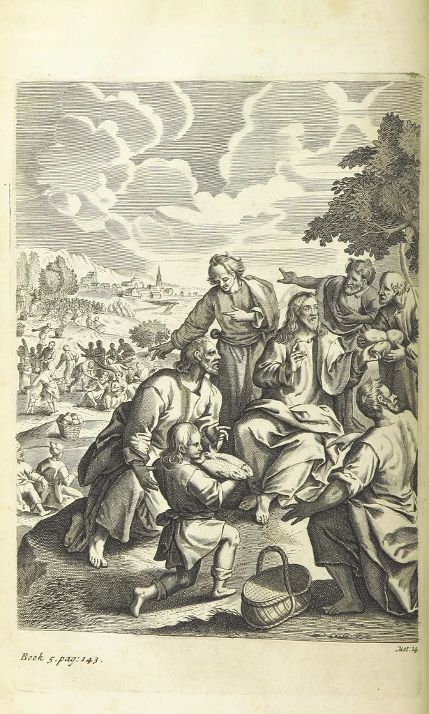 An illustration from The Life of Our Blessed Lord & Saviour Jesus Christ. An heroic poem ... Illustrated by necessary notes ... also a prefatory discourse concerning heroic poetry. With sixty copper-plates [by William Faithorne, 1693, leaf 250